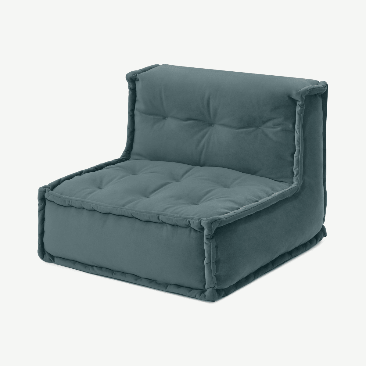 Sully Modular Floor Cushion, Marine Green Velvet