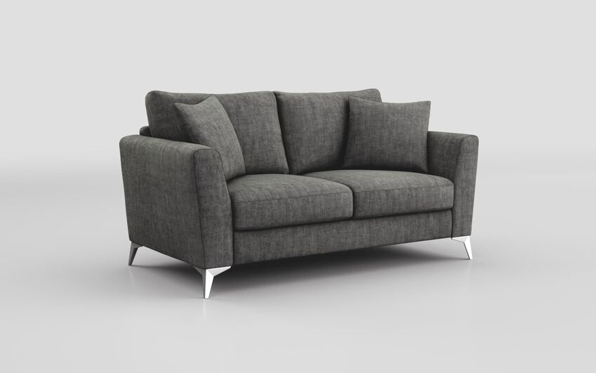 Black Fabric Bosini 2 Seater Sofa