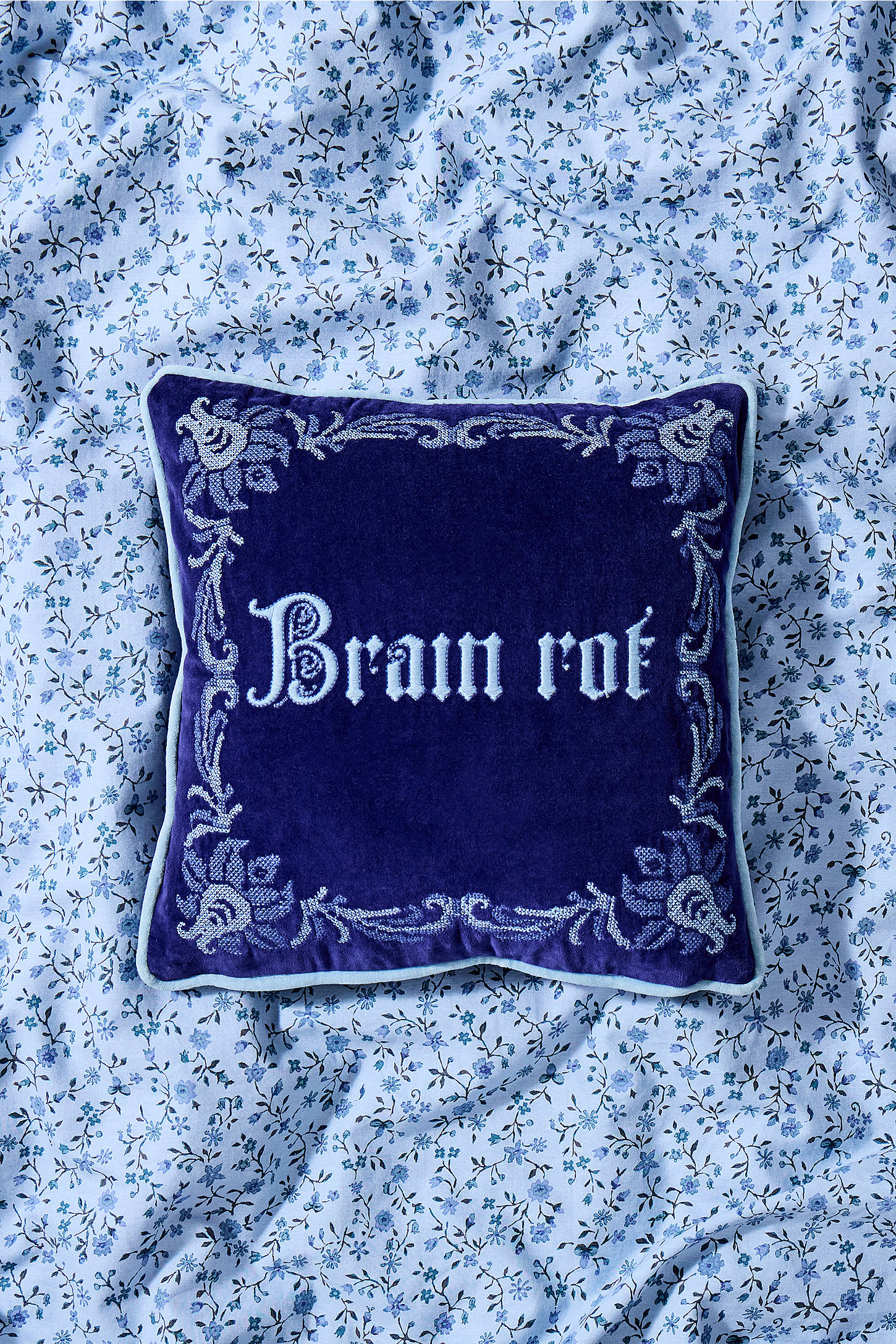 Brain Rot Cushion - Blue