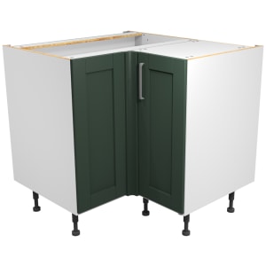 Wickes Ohio Forest Green Shaker Corner Base Unit - 925mm