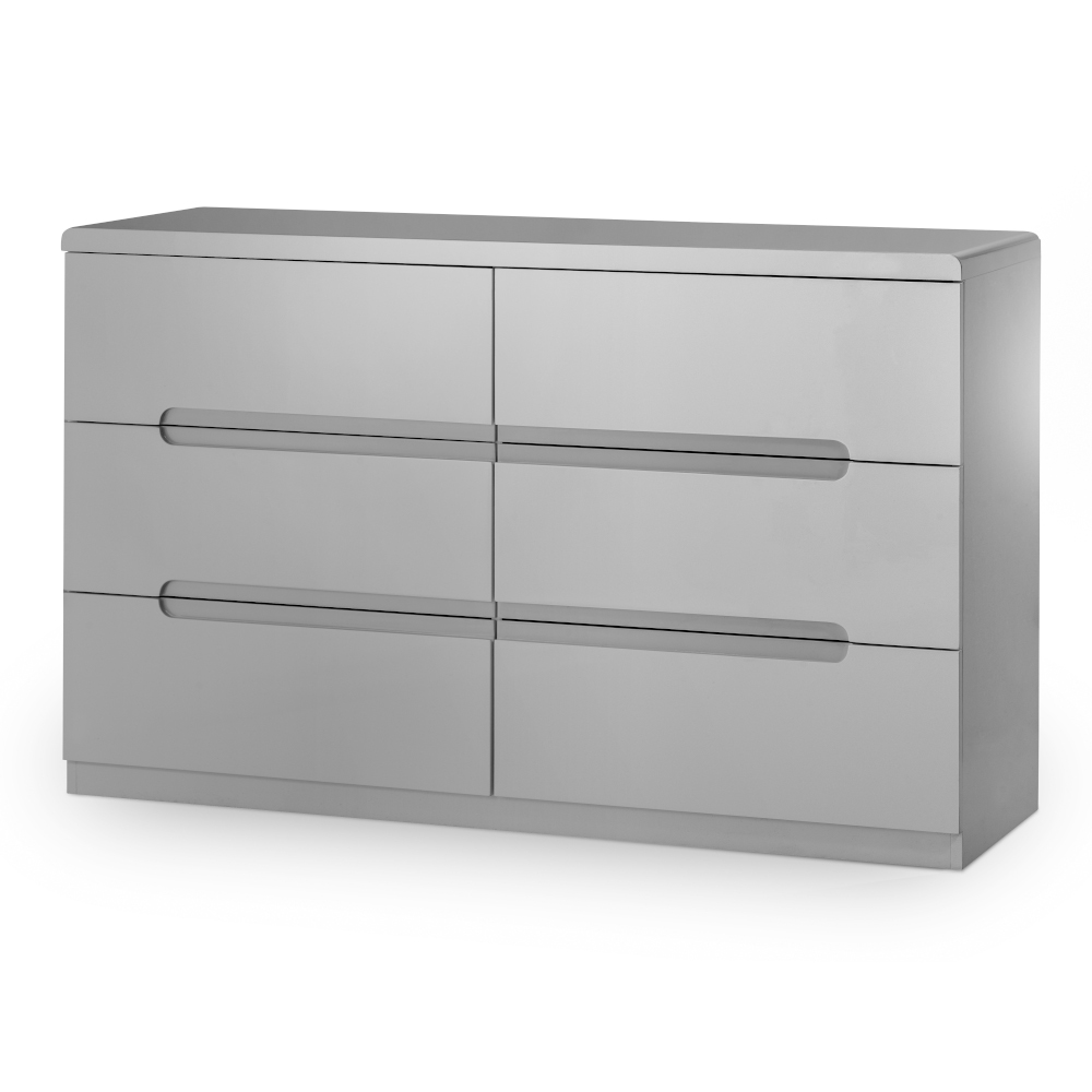 Manhattan Grey 6 Drawer Wide Chest