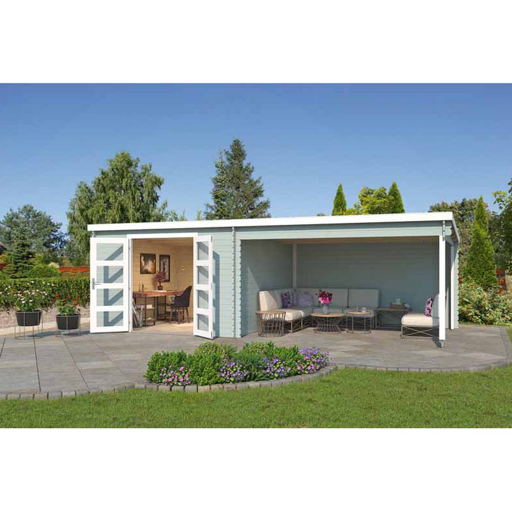 Lasita Maja Ltd New Orleans-Log Cabin, Garden Room, Home Office - L730xW359.1xH222.3cm in Natural 5