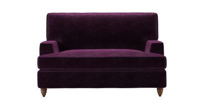Isla Loveseat Sofabed in Plum Smart Velvet - sofa.com