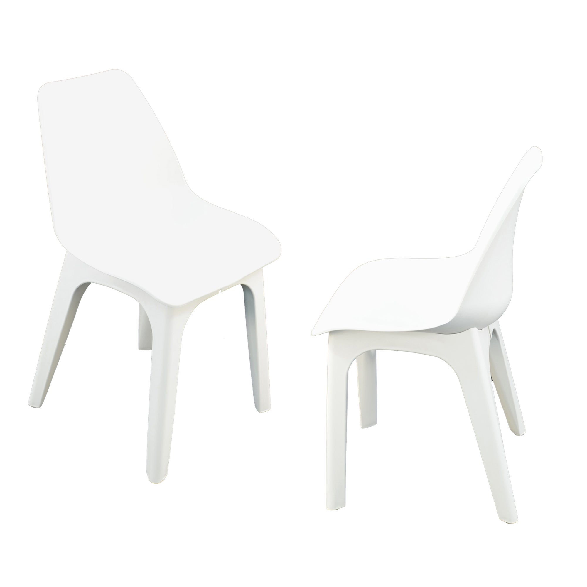 Eolo Pack of 2 Matte Chairs White
