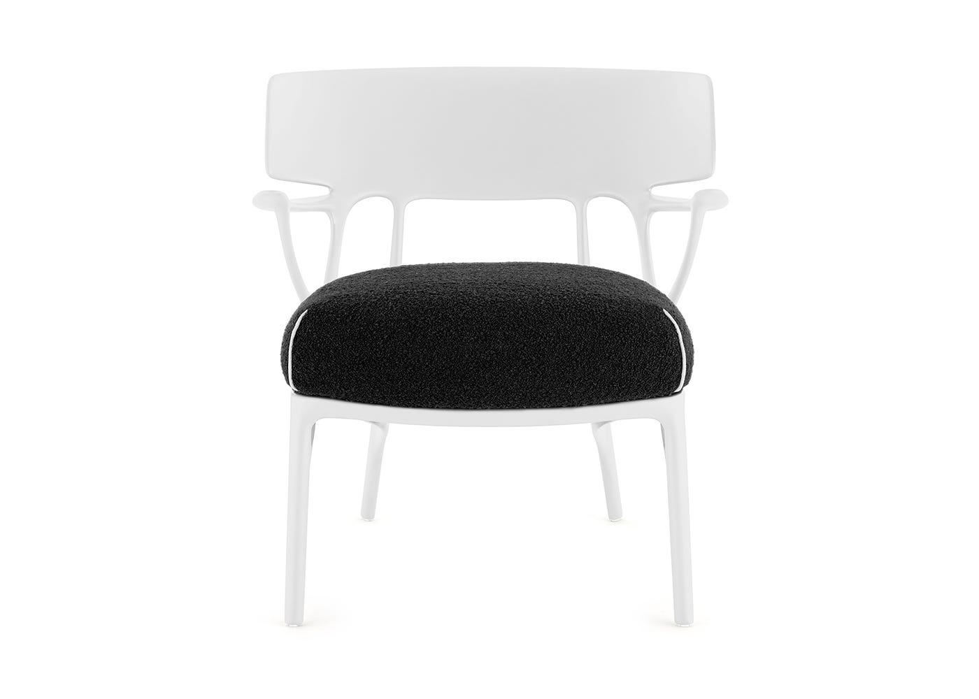 Kartell A.I. Lounge Boucle White & Black 2