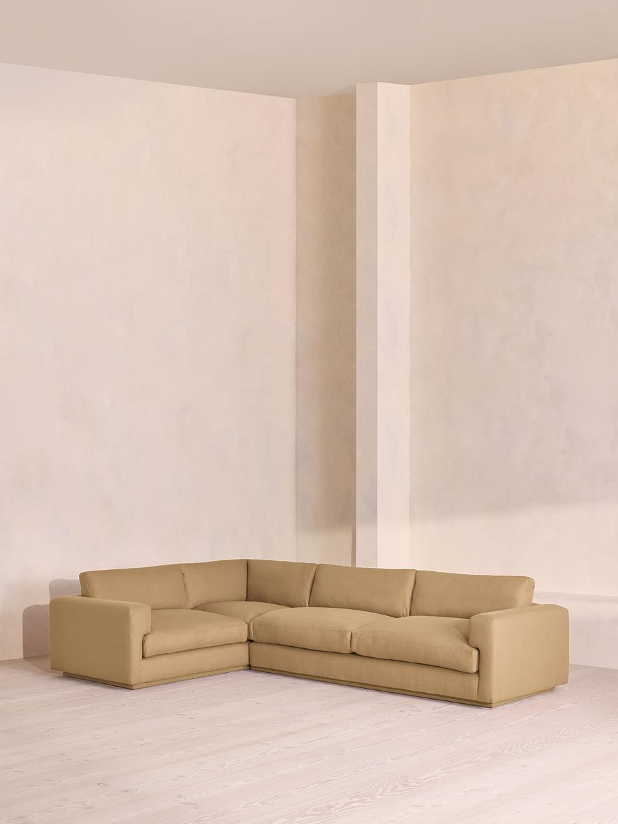 Mossley Left L-Shape Sofa, Linen, Wheat
