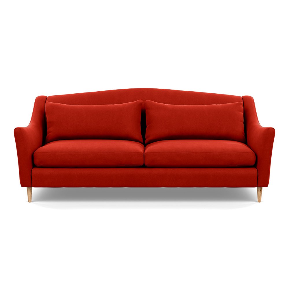 Heal's Somerset 4 Seater Sofa Varese Velvet Terracotta Natural