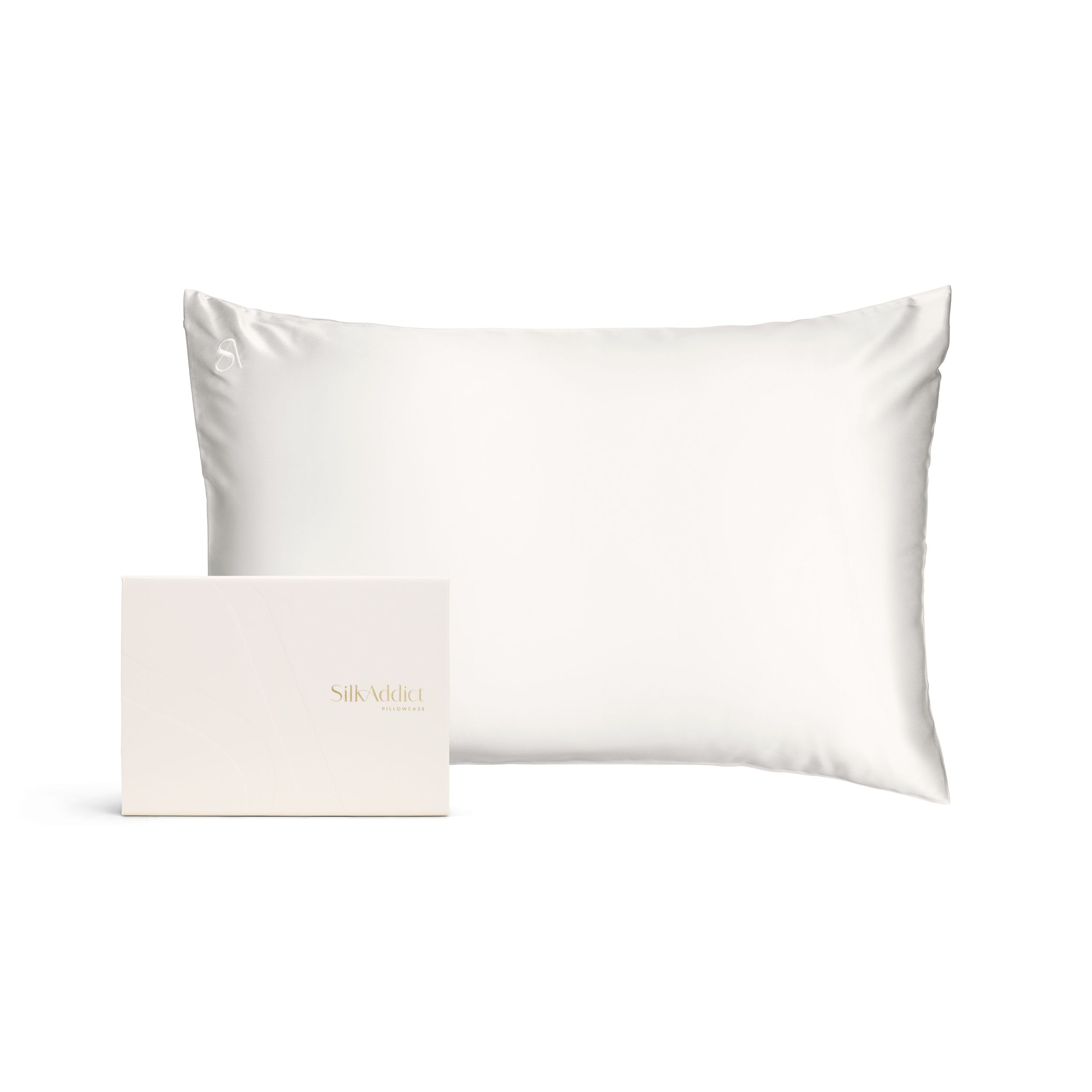 Silk Addict 100% Mulberry Silk Pillowcase - Ivory