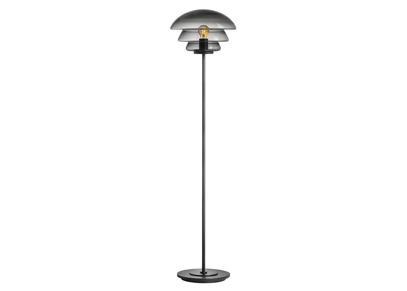 Hadeland Glassverk Archive 4006 Floor Lamp Grey & Black