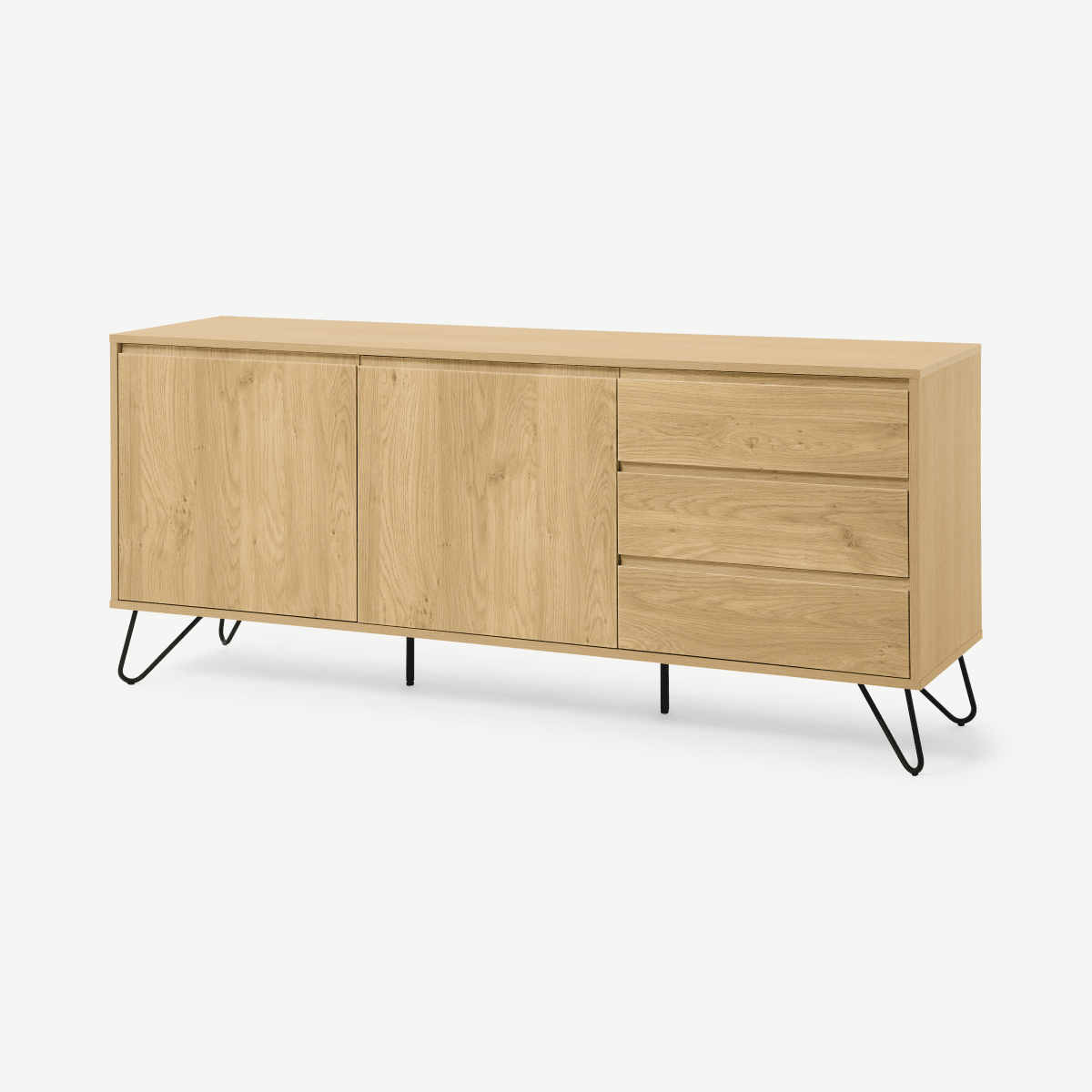 Elona Sideboard, Oak Effect & Black