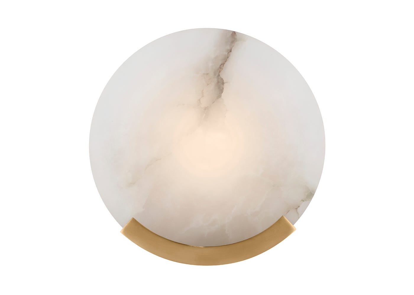 Visual Comfort Melange Round Sconce Antique Brass 7"