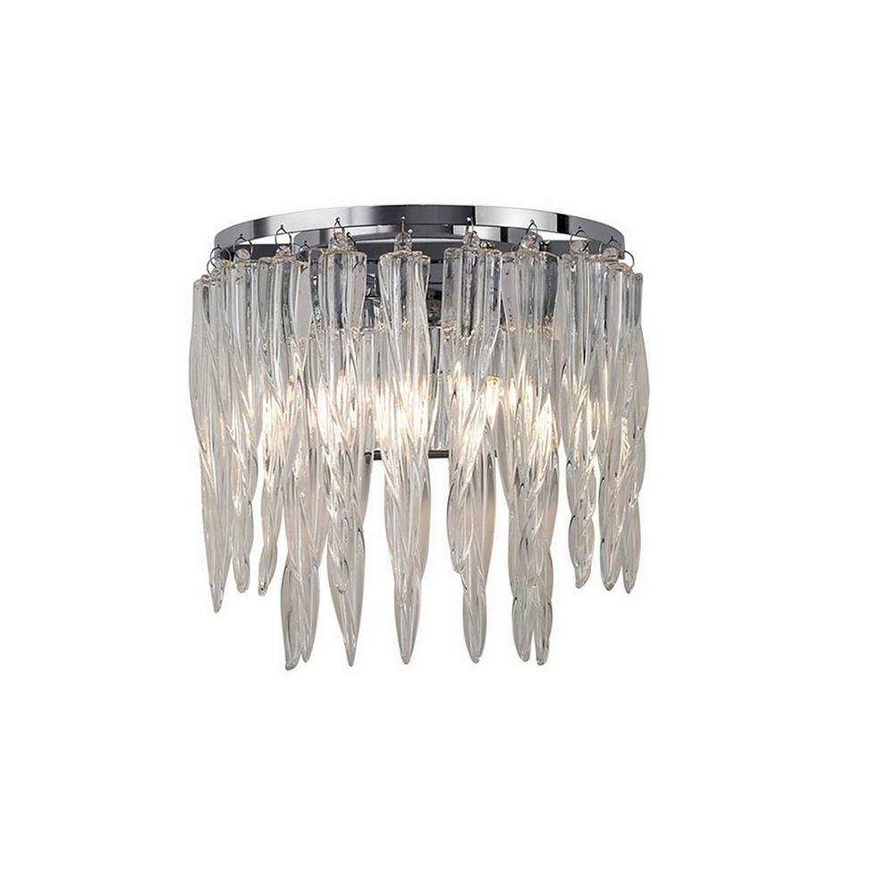 Netlighting Tropez Wall Lamp 2 Light G9 Polished ChromeGlass in Grey