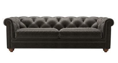 Patrick 3 Seat Sofabed in Elephant Cotton Matt Velvet - sofa.com