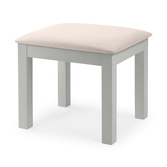 Cheshire Dressing Stool In Dove Grey Lacquer Finish