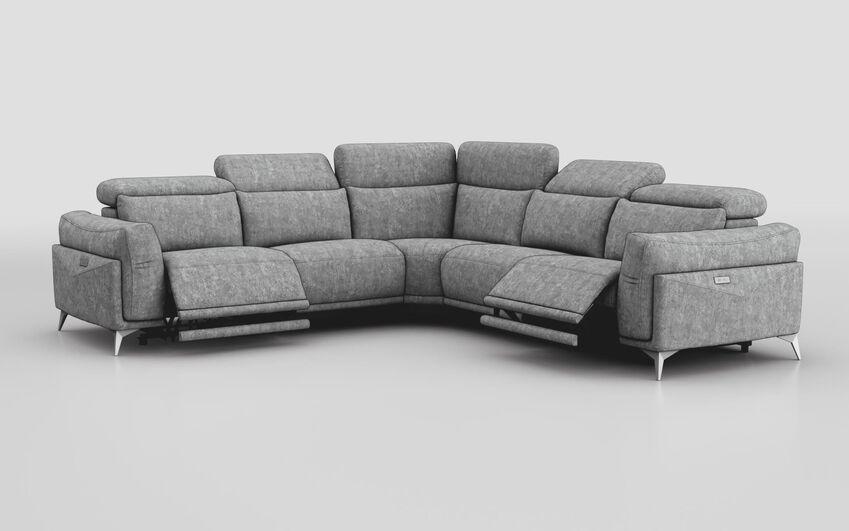 Gattolino 2 Corner 2 Power Sofa with Manual Head Tilt