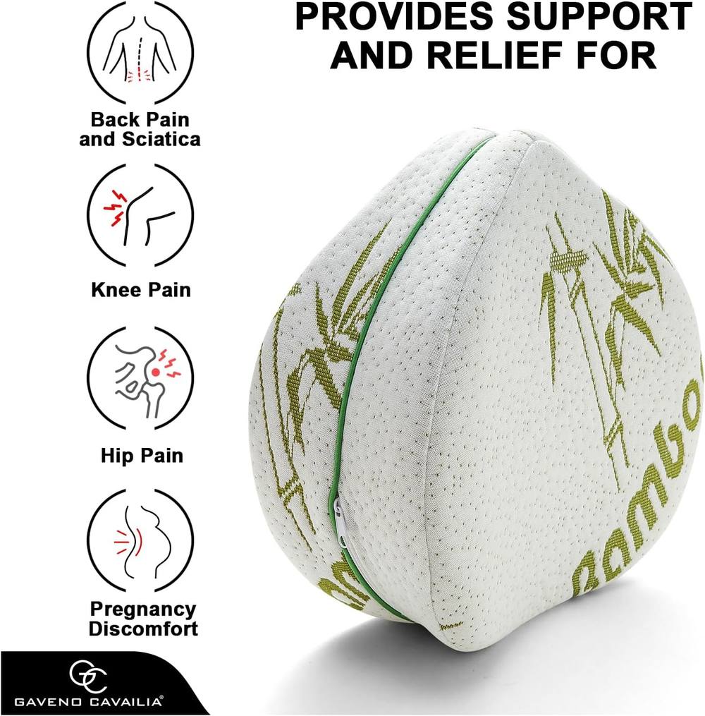 GAVENO CAVAILIA Bamboo Sweetheart Leg Support Pillow in White