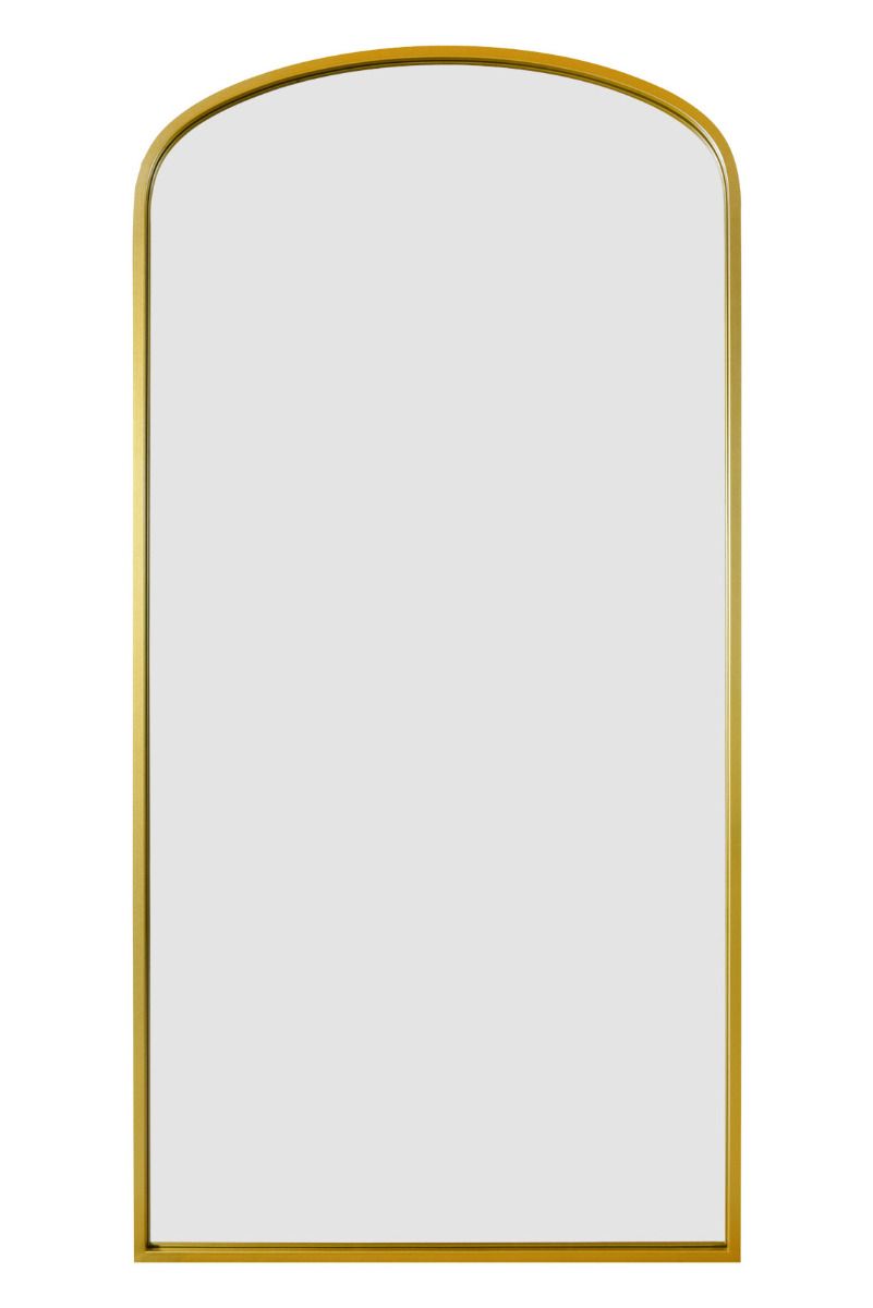 MirrorOutlet Gold Metal Framed Arched Garden Wall Mirror 79"x39" (200x100CM) 3