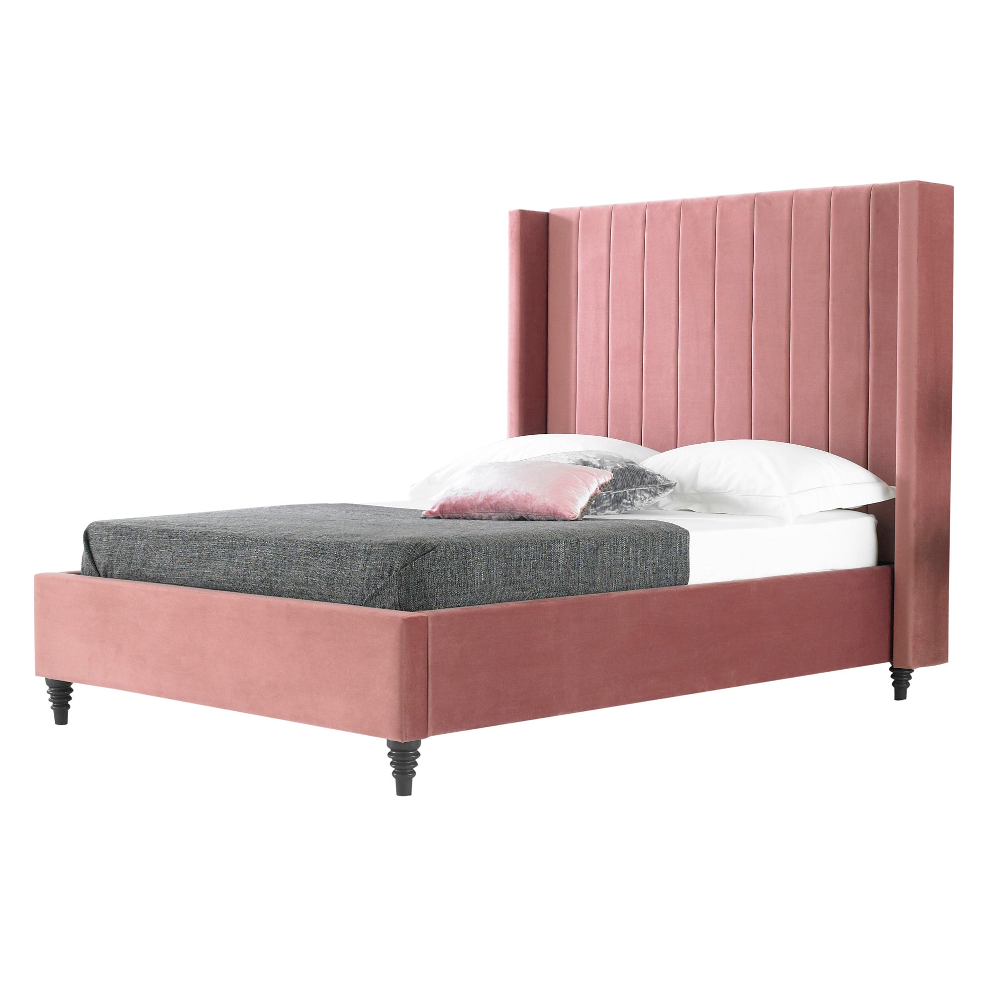 Turin Contemporary Blush Bed Frame Pink Blush