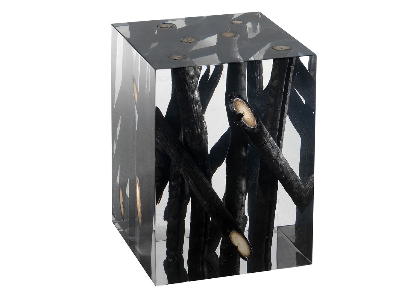 Timothy Oulton Spur Side Table Small Burntwood