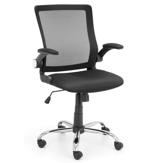 Ivins Mesh Fabric Upholstered Home And Office Chair In Black