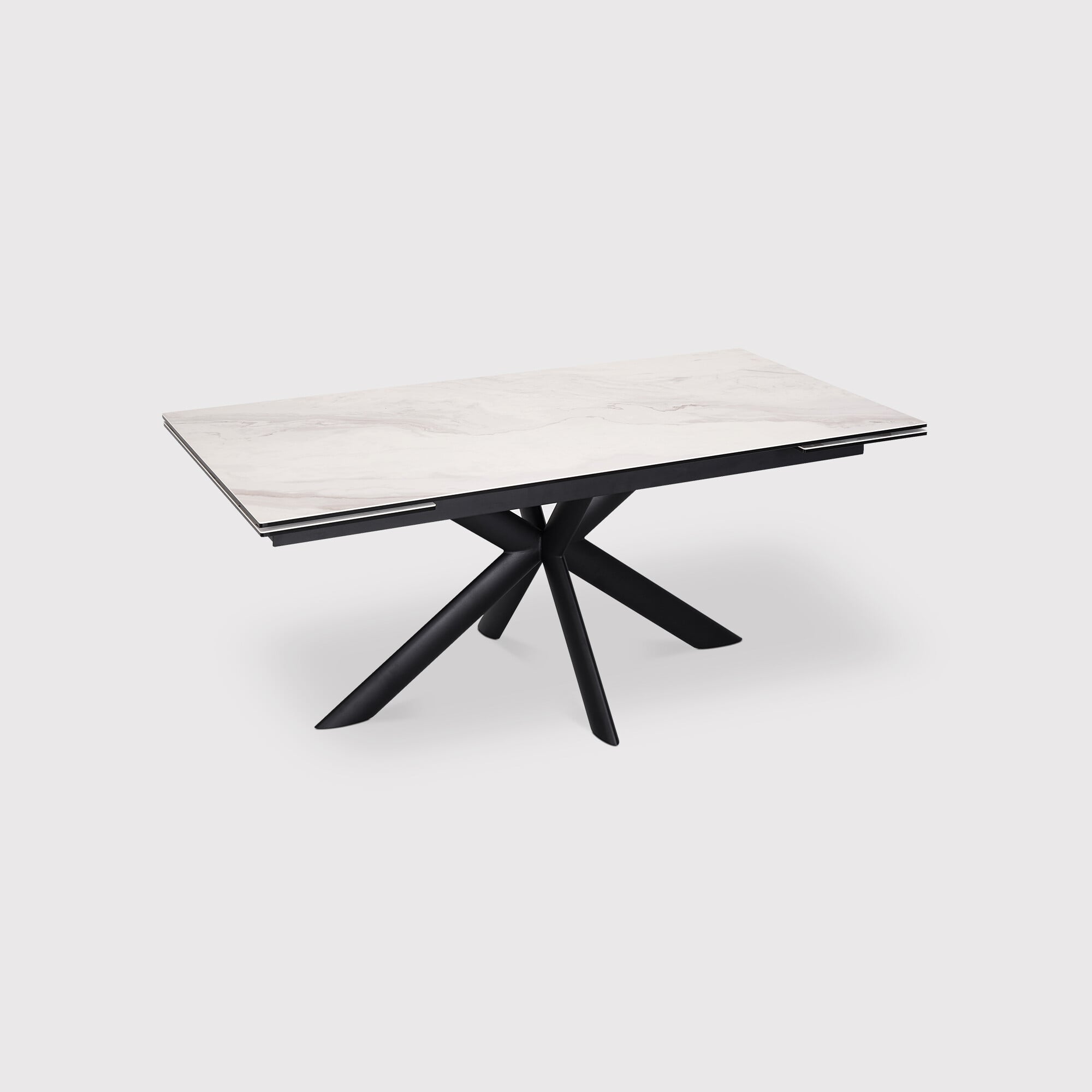 Obrix Extension Table 180/260x90x76cm, White Ceramic | Barker & Stonehouse
