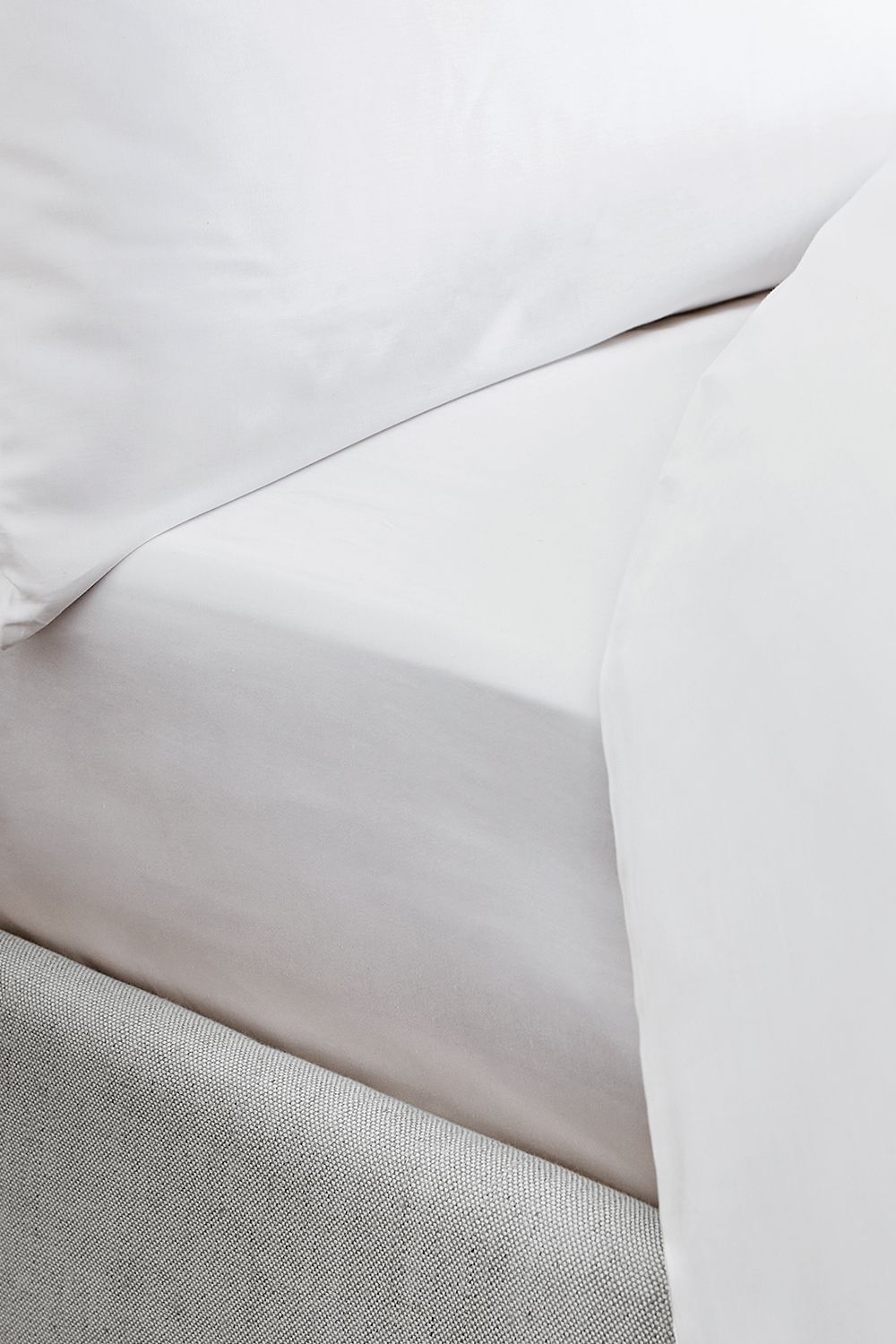 Bianca 400 Thread Count Cotton Sateen 36cm Depth Sheet in White