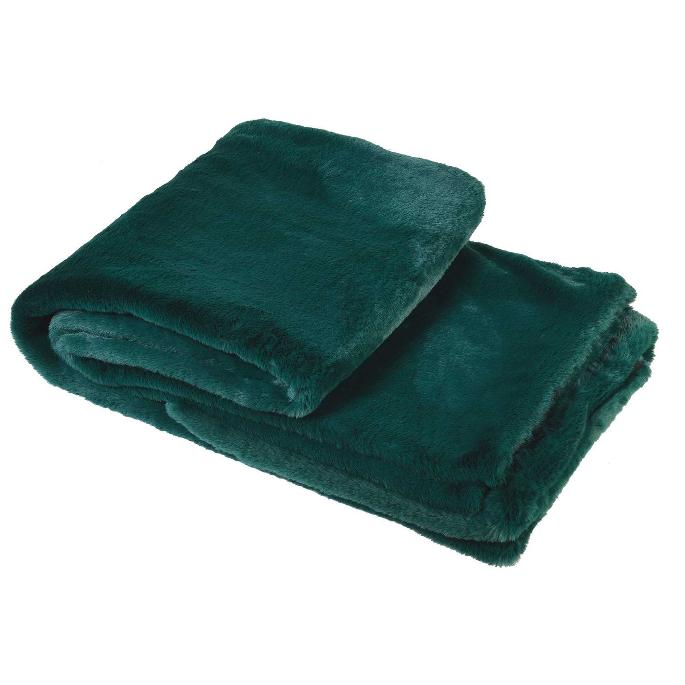 Faux Fur Throw, Green
