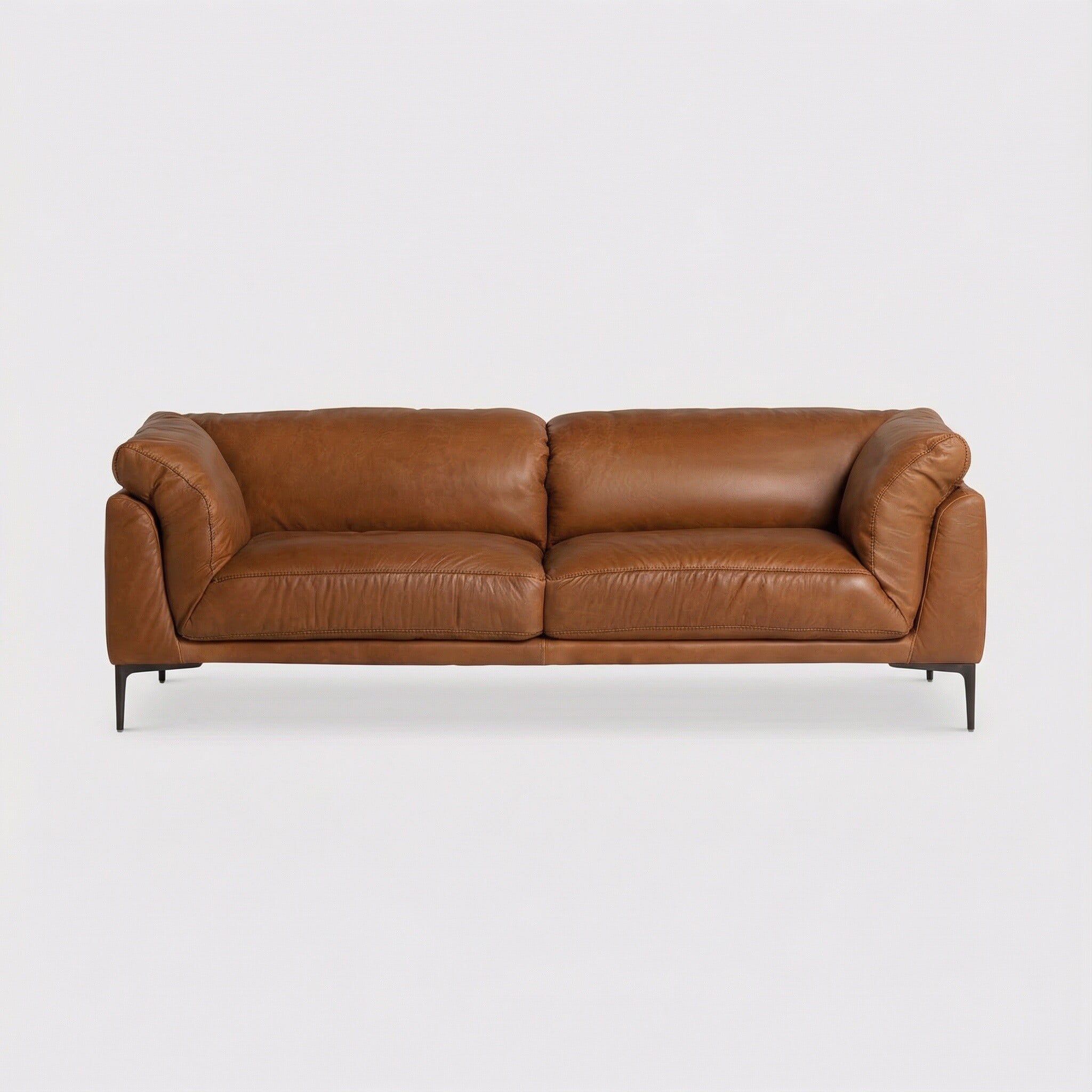Epping 3 Seater Sofa 232x99x80cm, Brown Leather | Barker & Stonehouse