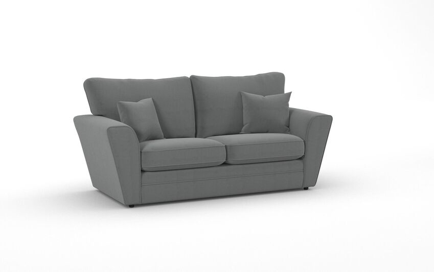 Grey Fabric Tunstall 2 Seater Sofa Standard Back