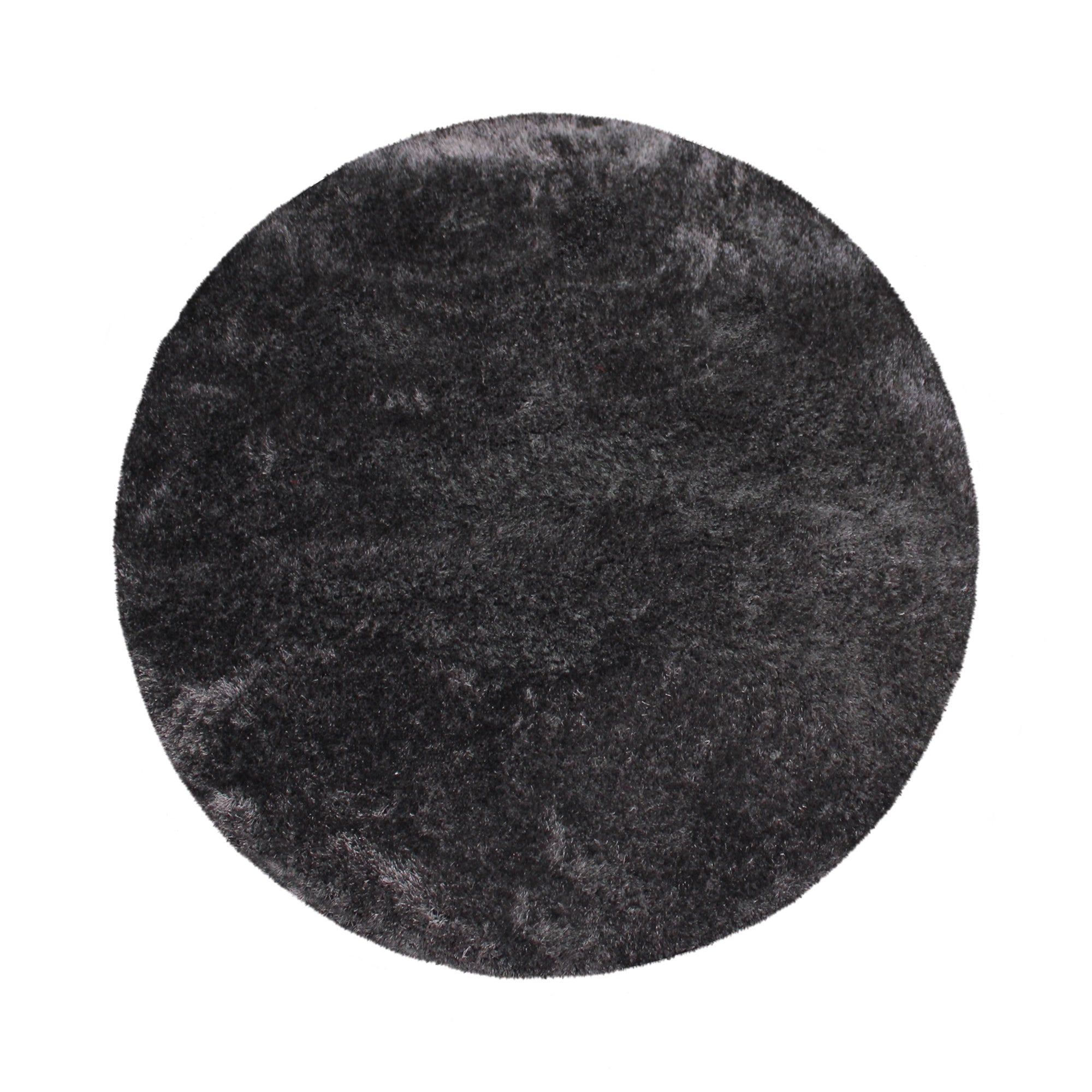 Indulgence Circle Shaggy Rug Charcoal