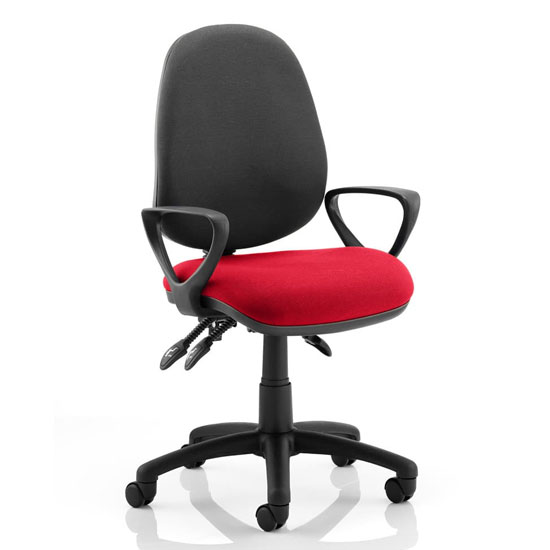 Luna III Office Chair With Bergamot Cherry Seat Loop Arms