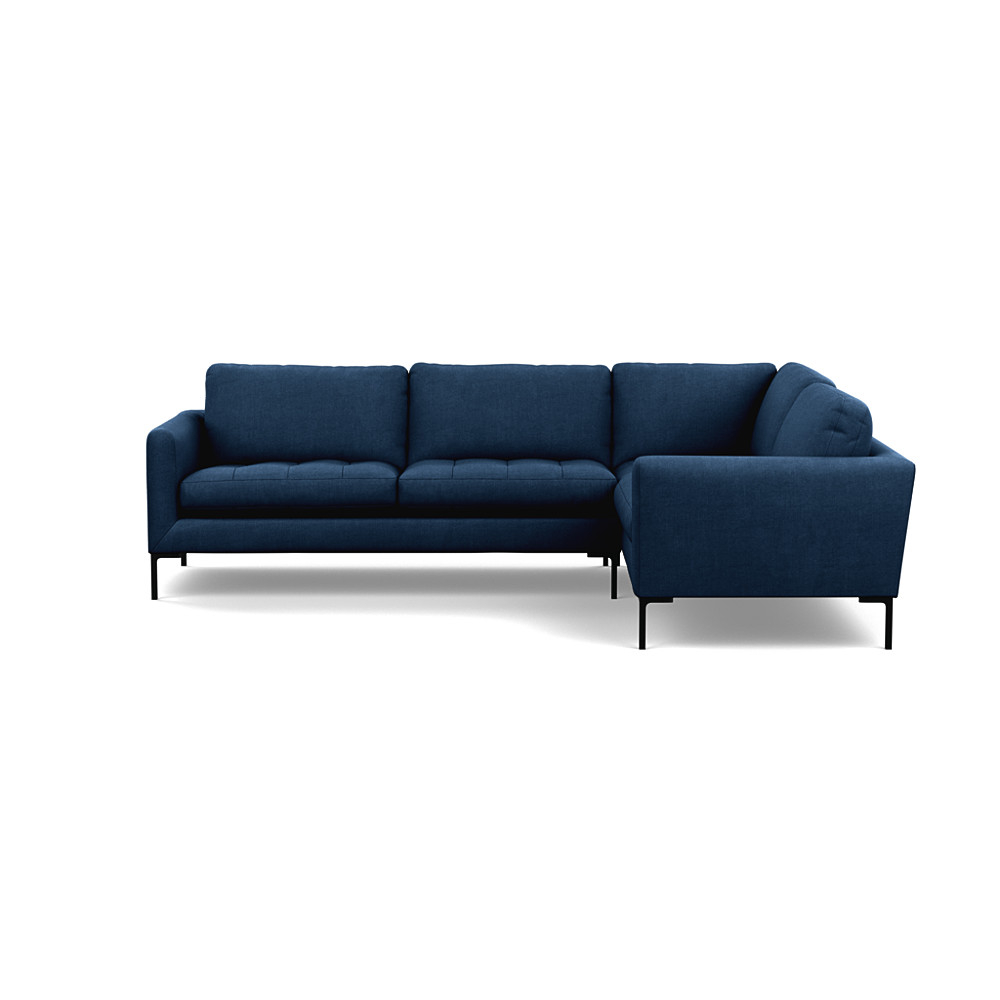 Heal's Eton Right Hand Facing Corner Sofa Capelo Linen-Cotton Inkspot Black