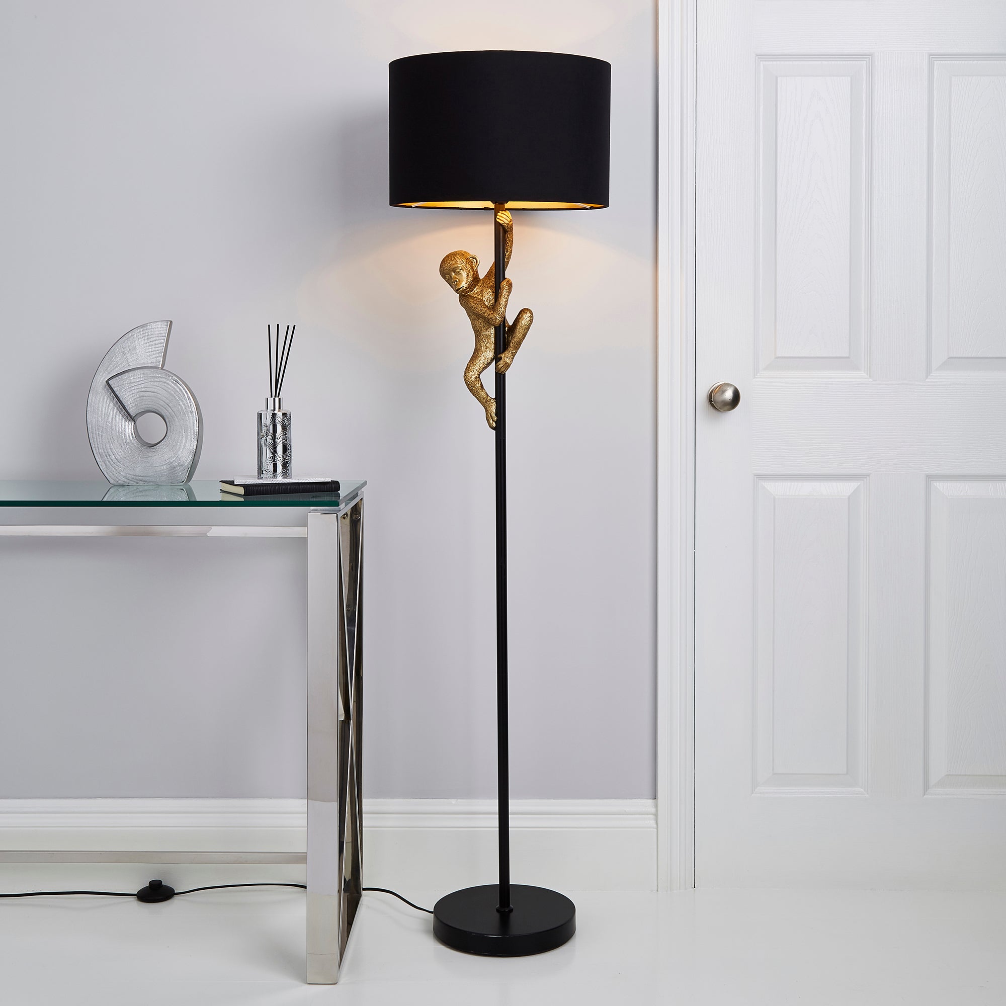 Odisha Monkey Floor Lamp Gold
