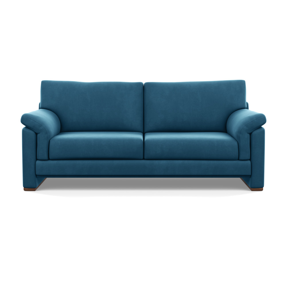 Heal's Paris 3 Seater Sofa Varese Velvet Delft Walnut Feet