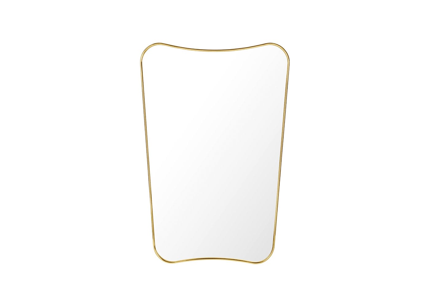 Gubi FA33 Rectangular Wall Mirror Medium Brass