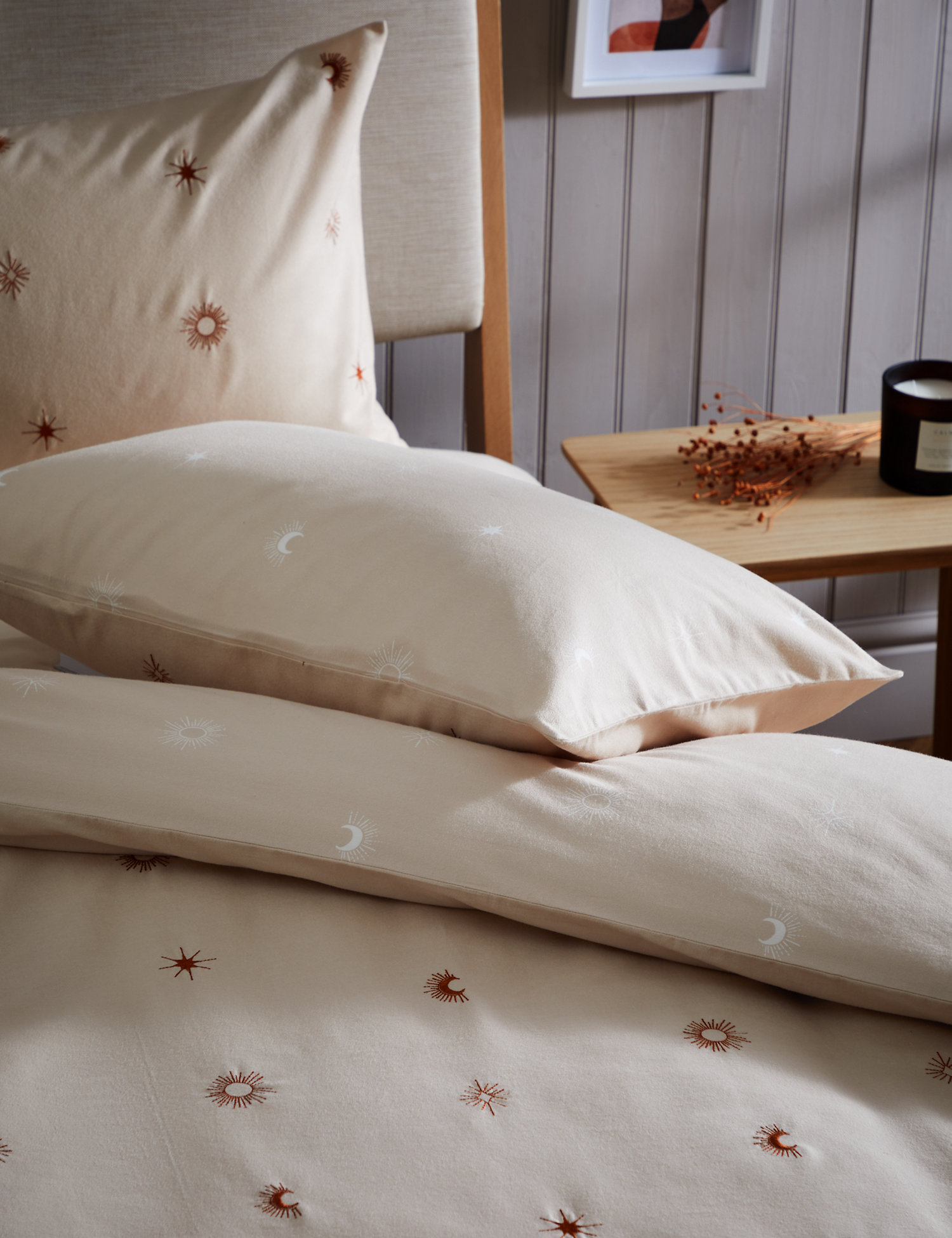 M&S Pure Cotton Sun & Moon Bedding Set