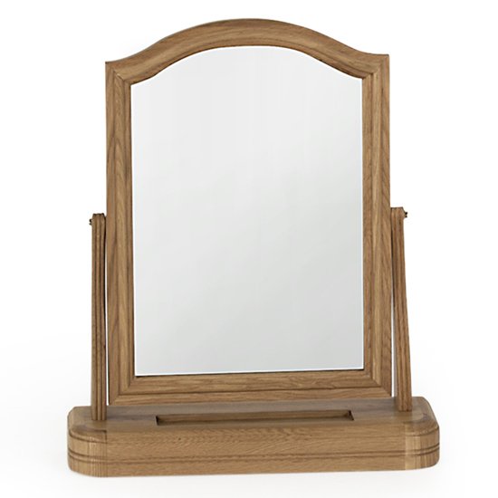 Carmen Dressing Mirror In Natural Wooden Frame