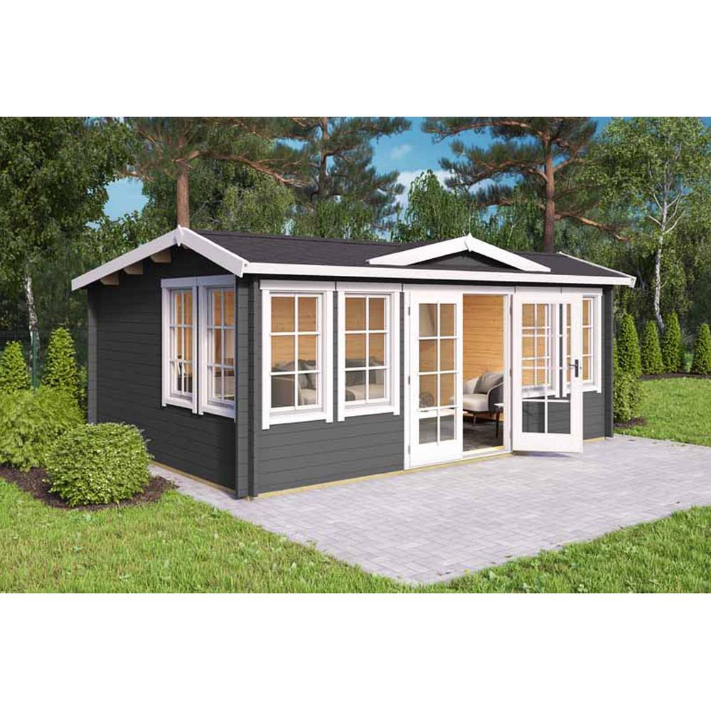 Lasita Maja Ltd Balmoral-Log Cabin, Garden Room, Home Office - L570xW421.3xH239.4 cm in Light Tan 4