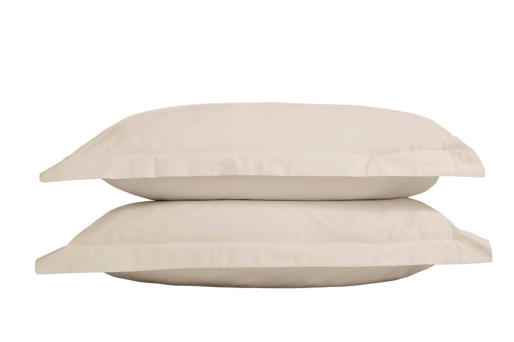 The Linen Consultancy 'TLC 5 Star Hotel Concept' 250TC Cotton Percale Oxford Pillowcase Pair in Cream