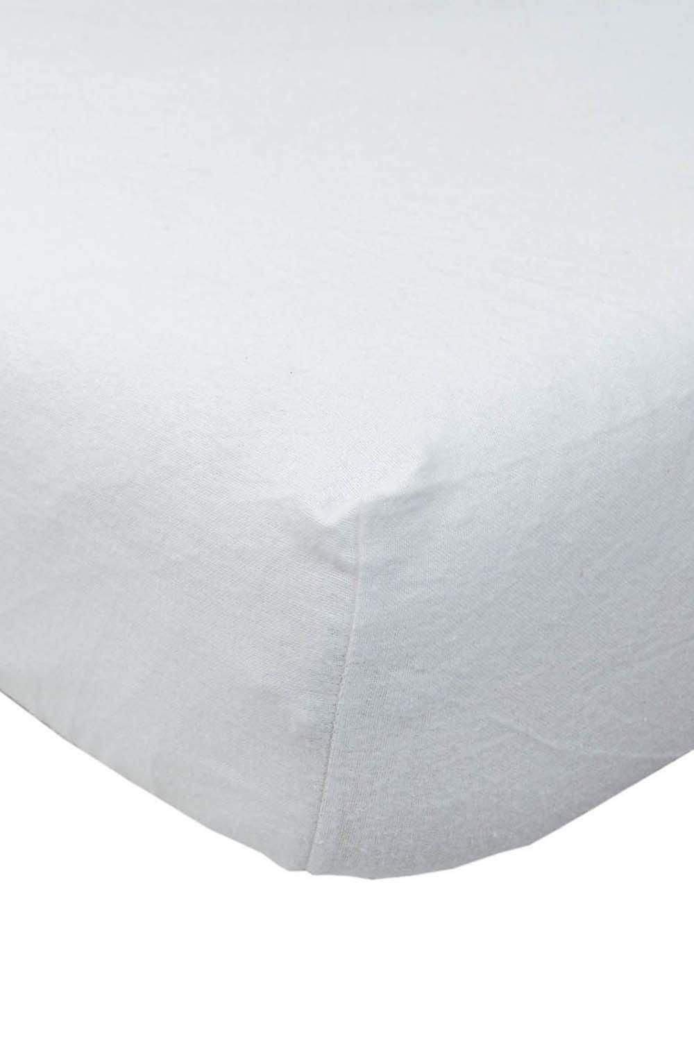 Homescapes Brushed Cotton Fitted Sheet 100% Cotton Luxury Flannelette in White
