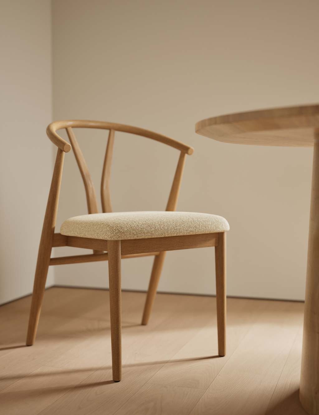 Gallery Direct Set of 2 Wishbone Dining Chairs Natural