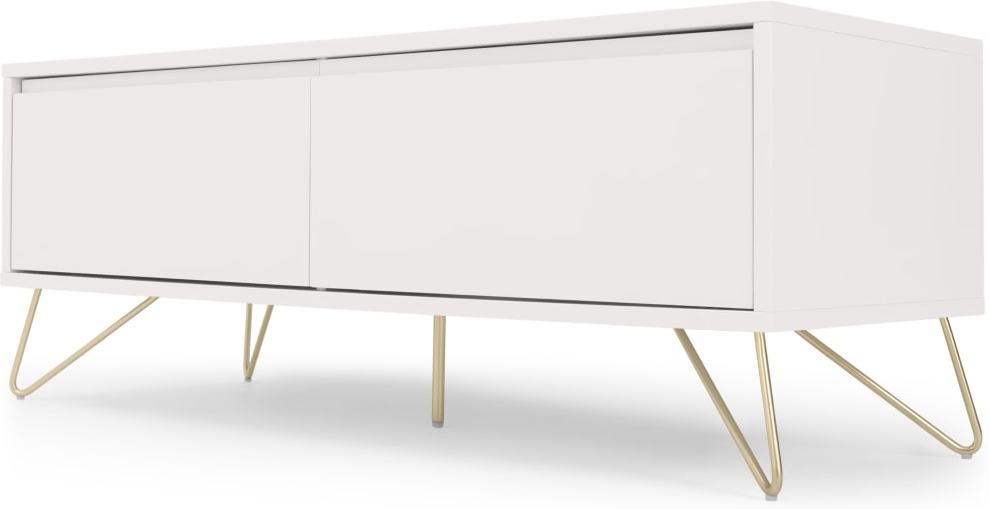 Elona Media Unit, Ivory White & Brass