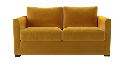 Aissa 2 Seat Sofa Bed in Butterscotch Cotton Matt Velvet - sofa.com