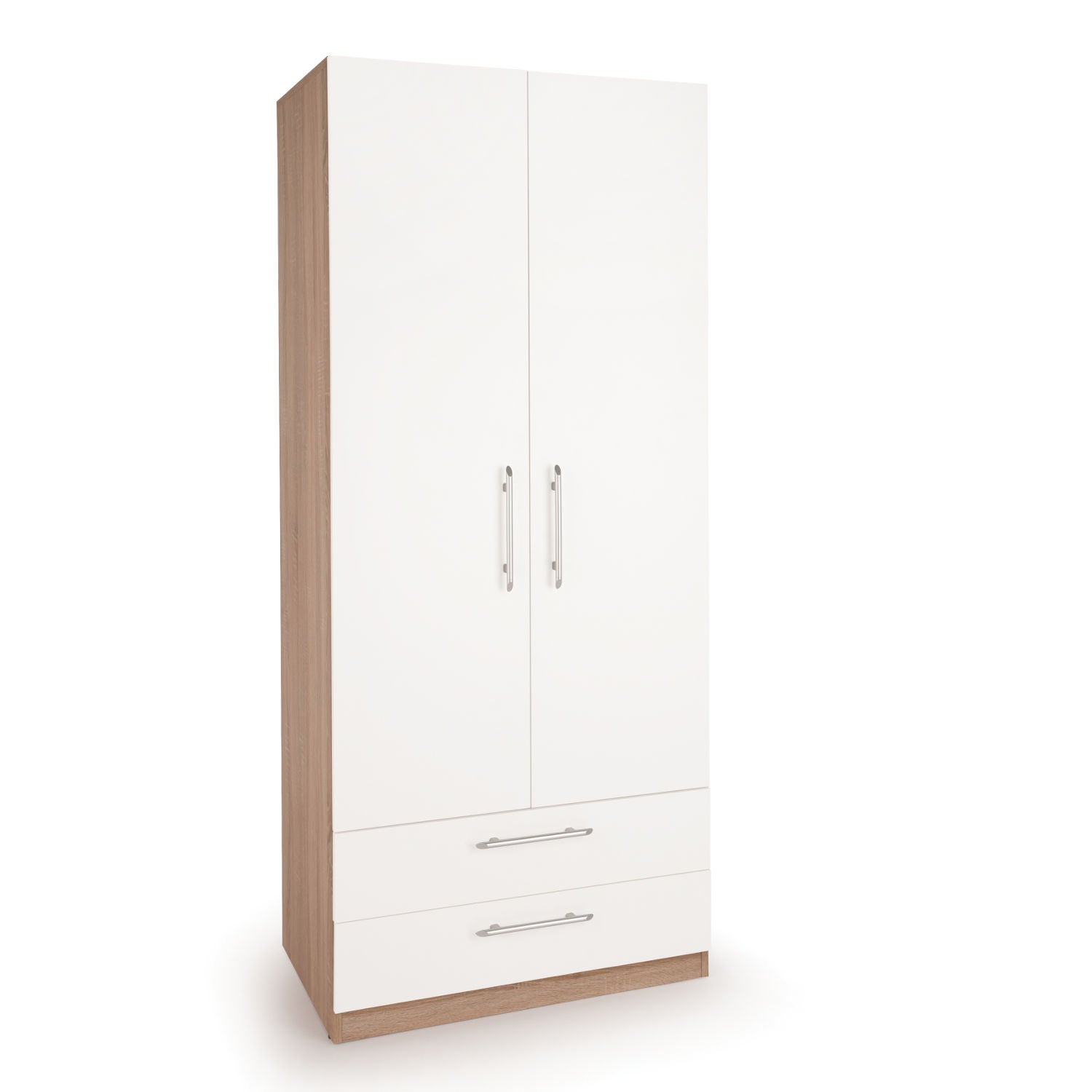 Hyde Double 2 Drawer Wardrobe, White
