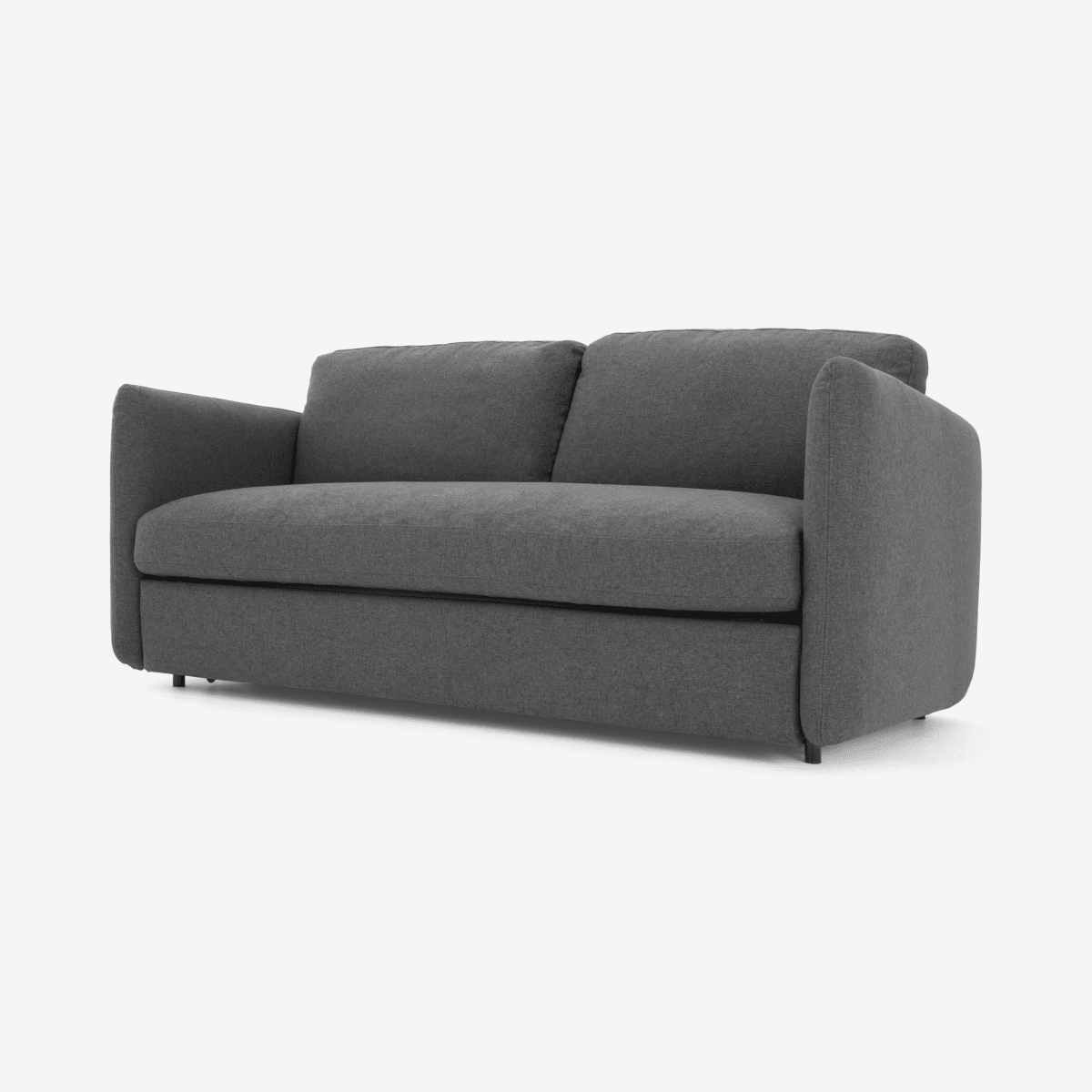 Fletcher 3 Seater Sofa Bed with Pocket Sprung Mattress, Marl Grey Fabric