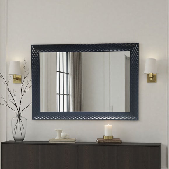 Yearn Diamont Framed Bevelled Rectangle Wall Mirror