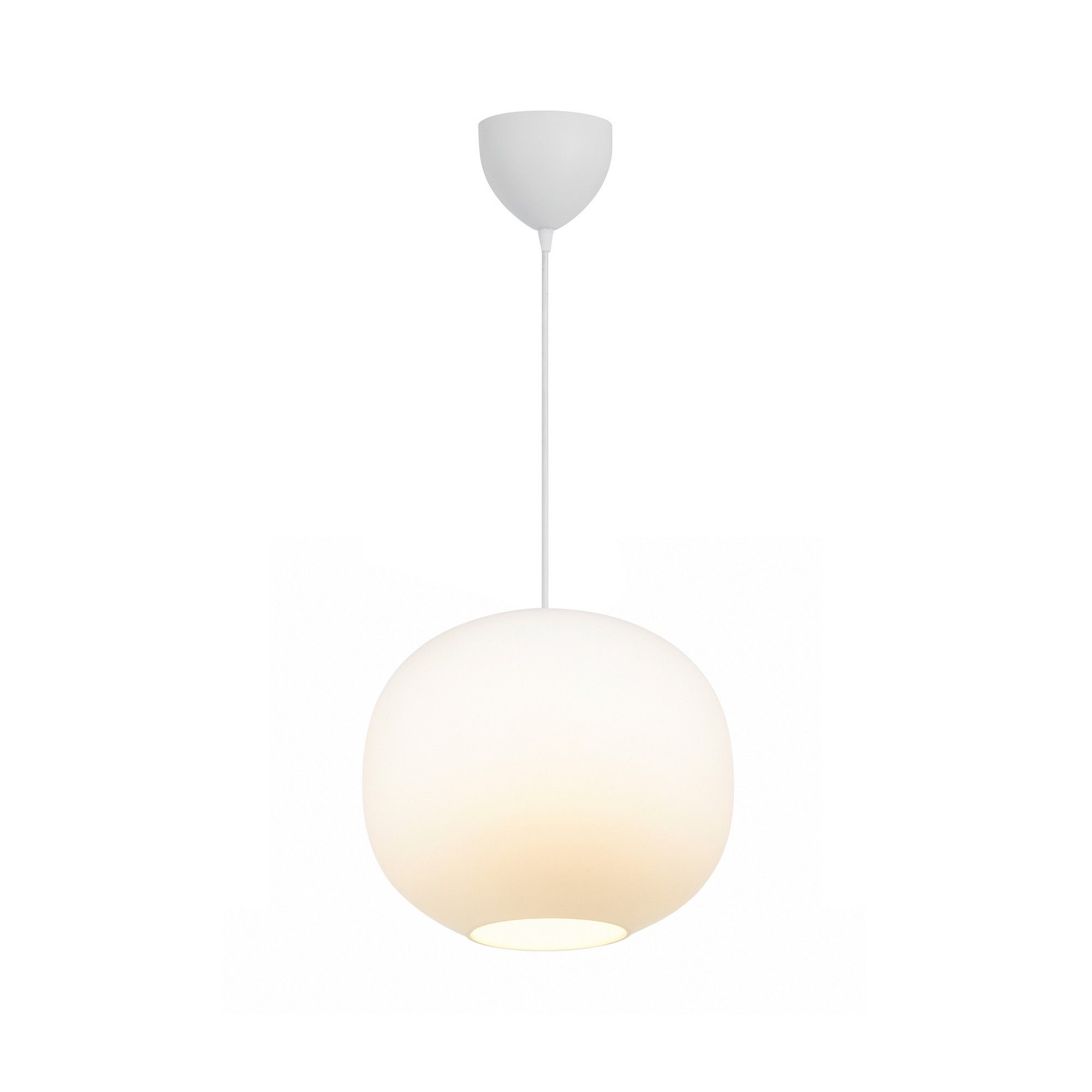 Nordlux Premium Indoor Pendant Light White Glass E27 Hand Blown Glass - Mains Powered, IP20