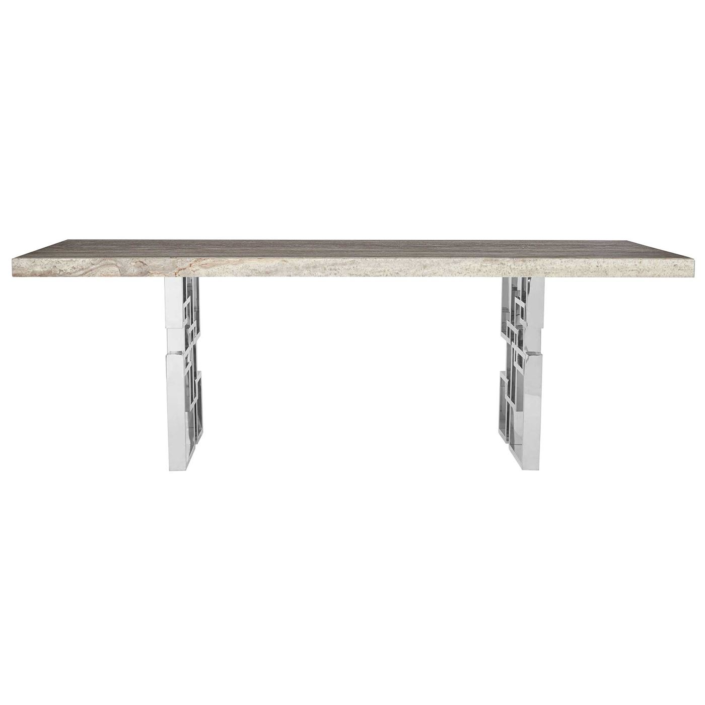 Windows Dining Table, Glam Travertine