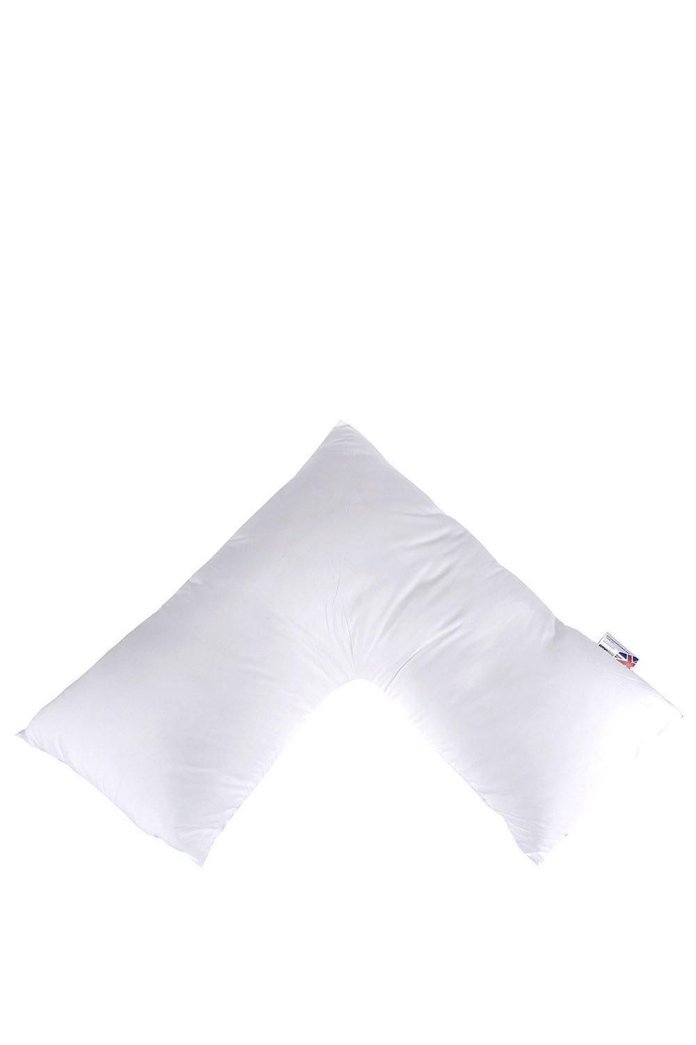 Homescapes Luxury Hotel Quality Super Microfibre V Shaped Pillow in White