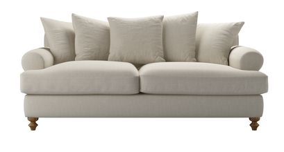 Teddy 3 Seat Sofa Bed in Canvas Pure Belgian Linen - sofa.com